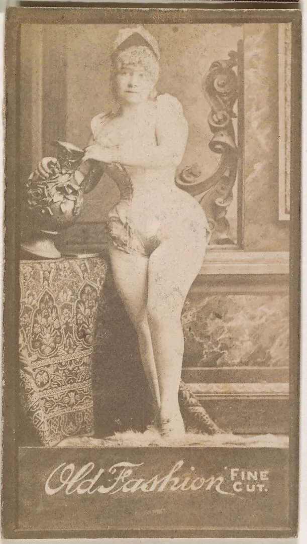 Actress holding vase, from the Actresses series (N664) promoting Old Fashion Fine Cut Tobacco — Unknown