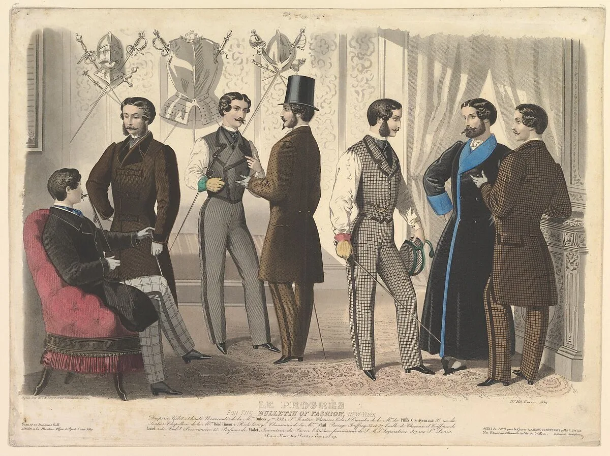 Le Progrès, for the Bulletin of Fashion, New York, No. 110, from Modes de Paris — Anonymous, French, 19th century|Imprimerie Digeon, Paris