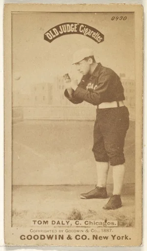 Tom Daly, Catcher, Chicago, from the Old Judge series (N172) for Old Judge Cigarettes