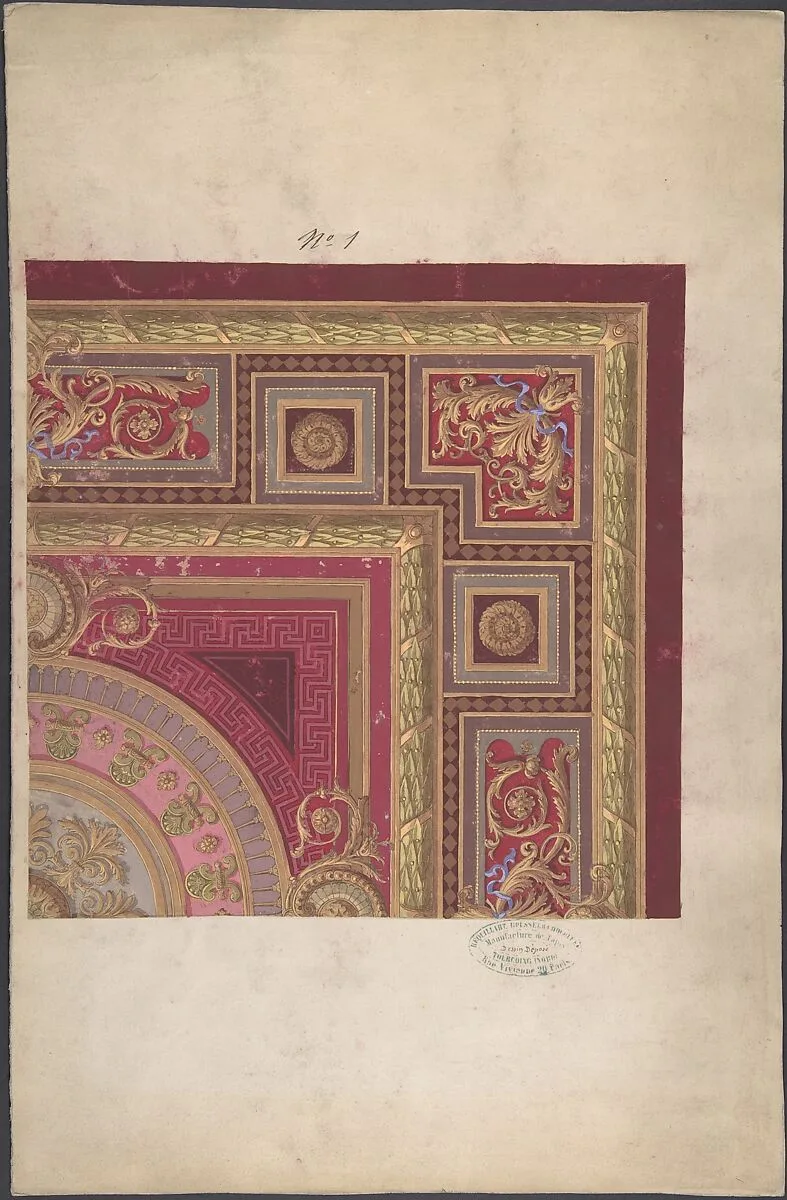 Design for a Carpet — Anonymous, French, 19th century