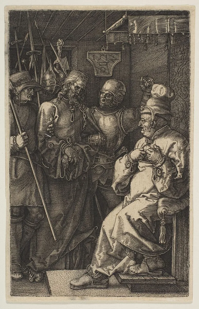 Christ before Caiaphas, from "The Passion" — Albrecht Dürer