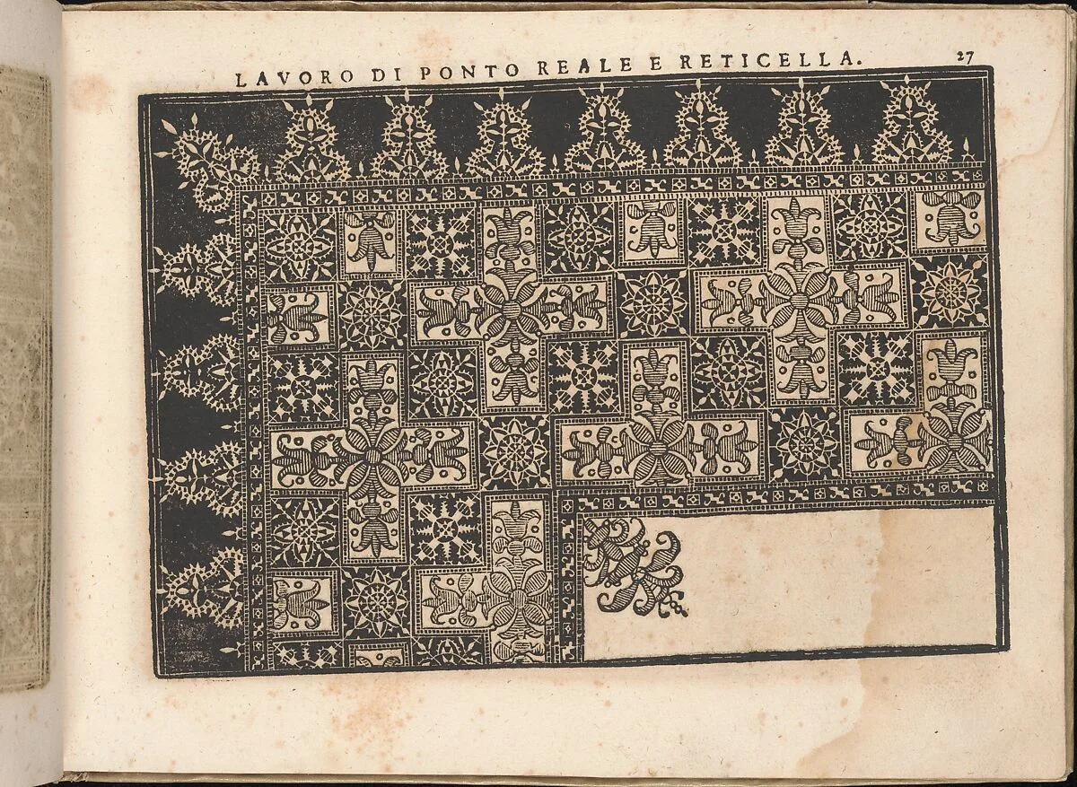 Fiore D'Ogni Virtu Per le Nobili Et Honeste Matrone, page 27 (recto) — Isabella Catanea Parasole|Antonio Fachetti