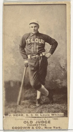 Herr, Shortstop, St. Louis Whites, from the Old Judge series (N172) for Old Judge Cigarettes