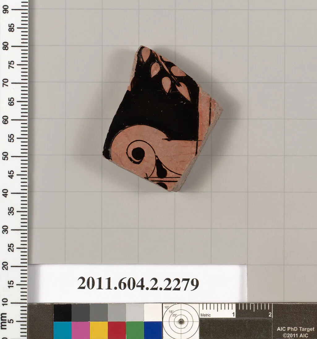 Terracotta fragment of a column-krater (bowl for mixing wine and water)? — Unknown