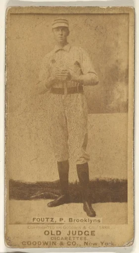 Foutz, Pitcher, Brooklyn Bridegrooms, from the Old Judge series (N172) for Old Judge Cigarettes