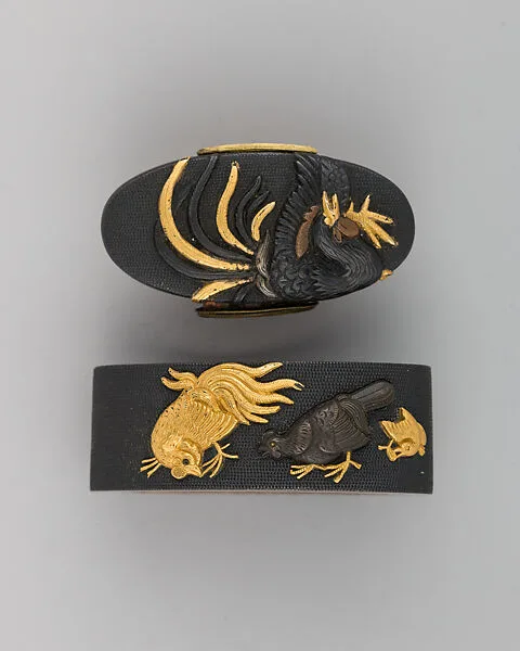Sword-Hilt Collar and Pommel (Fuchigashira) — Unknown