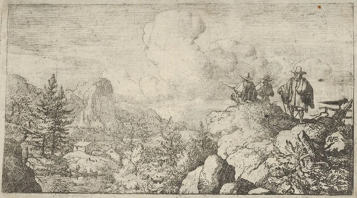 The Draftsman at the Rock — Allart van Everdingen