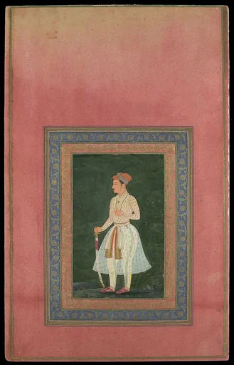 "Portrait of a Noble in Gauzy White Costume", Folio from the Davis Album