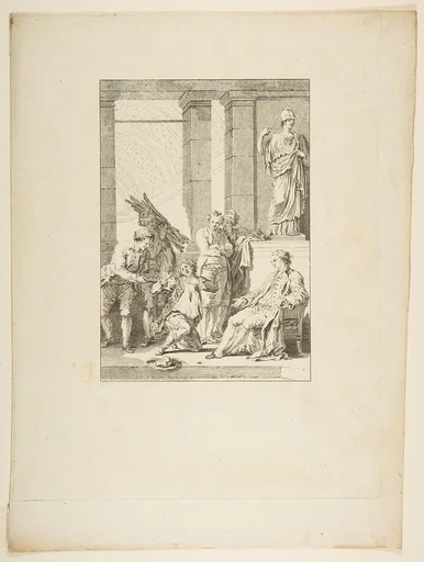 Le Paysan qui avait offense son Seigneur, from "Contes et nouvelles en vers par Jean de La Fontaine. A Paris, de l'imprimerie de P. Didot, l'an III de la République, 1795"