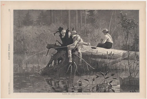 Waiting for a Bite (from "Harper's Weekly," Vol. XVIII)