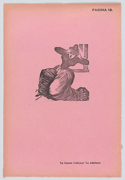 Page 17: a woman falling to her knees, from '36 Grabados' (Mexico, 1943) — Arsacio Vanegas Arroyo|José Guadalupe Posada