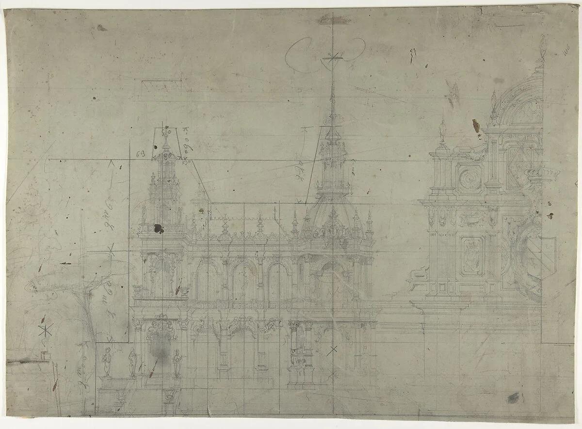 Design for a Stage Set at the Opéra, Paris — Eugène Cicéri