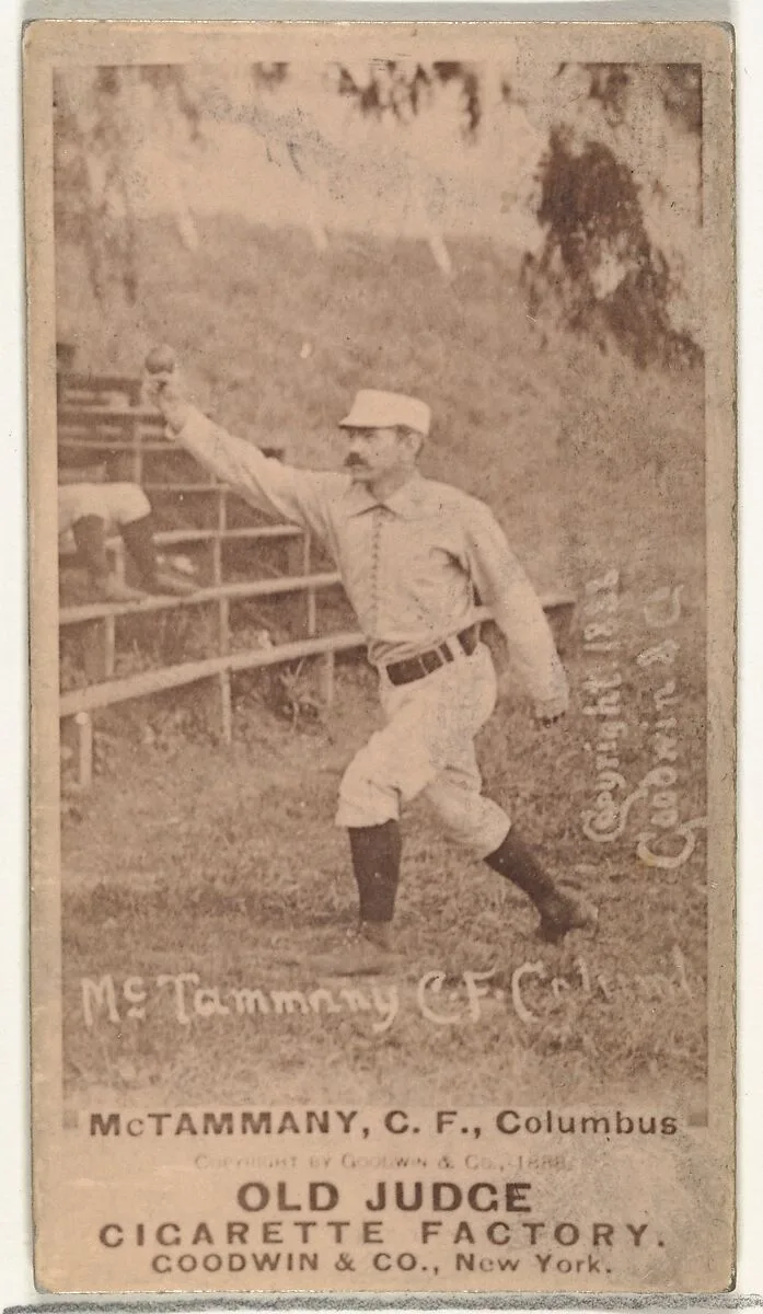 James Edward "Jim" McTamany, Center Field, Cleveland, from the Old Judge series (N172) for Old Judge Cigarettes — Goodwin & Company