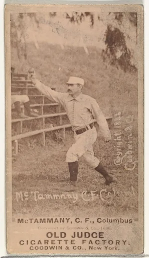 James Edward "Jim" McTamany, Center Field, Cleveland, from the Old Judge series (N172) for Old Judge Cigarettes
