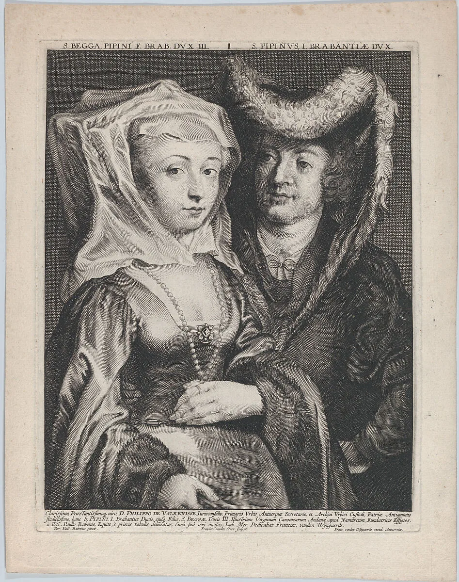 Saint Pepin I and his daughter, Saint Begga — Frans van den Wyngaerde|Franciscus Van Den Steen|Peter Paul Rubens