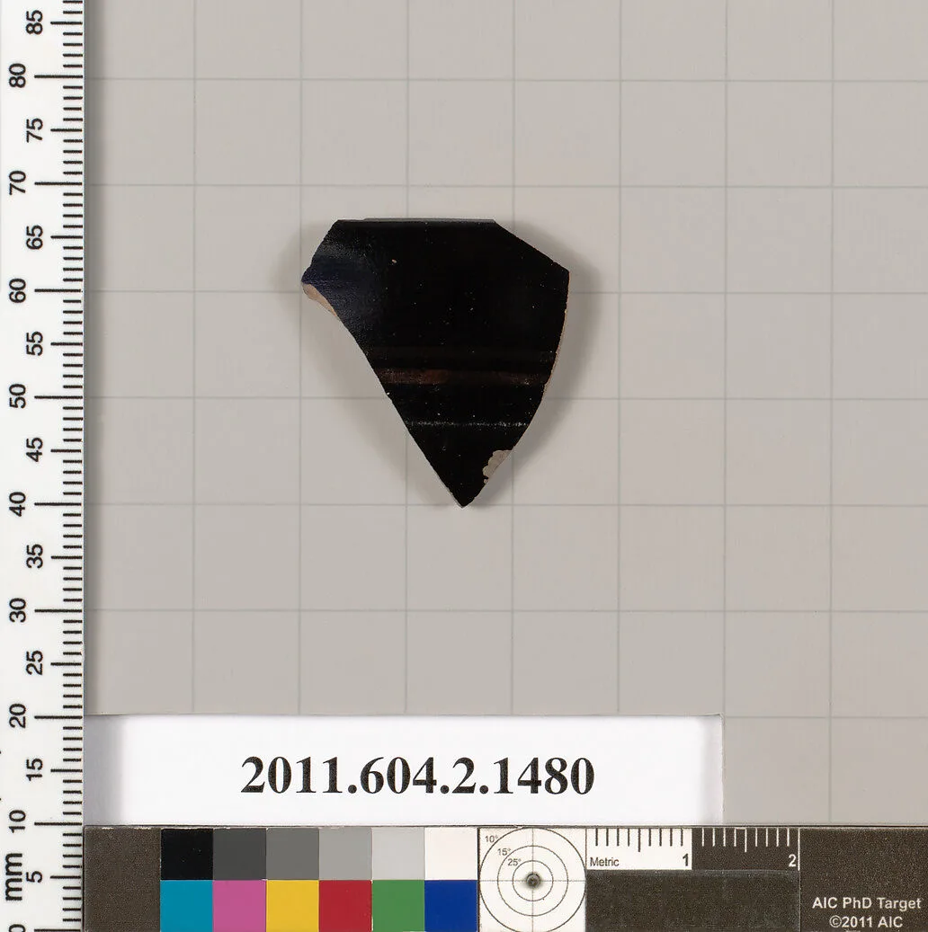 Terracotta rim fragment of a skyphos (deep drinking cup) — Unknown
