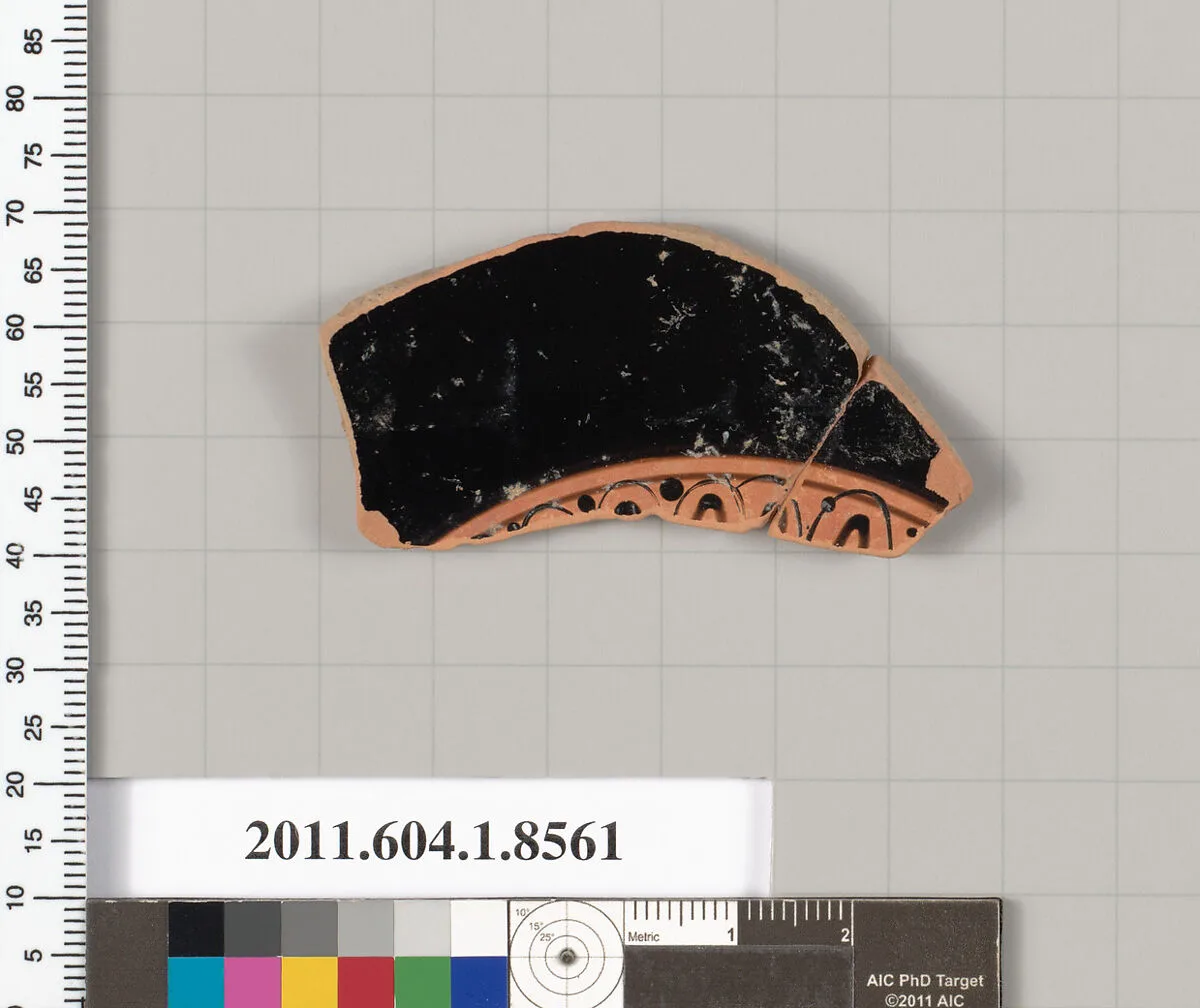 Terracotta fragment of a stemless kylix (drinking cup) — Unknown