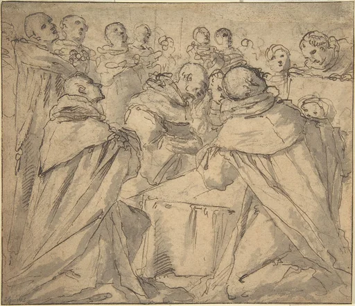 Deathbed Scene with Monks