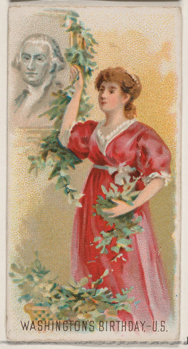 George Washington's Birthday, United States, from the Holidays series (N80) for Duke brand cigarettes — W. Duke, Sons & Co.|George S. Harris & Sons