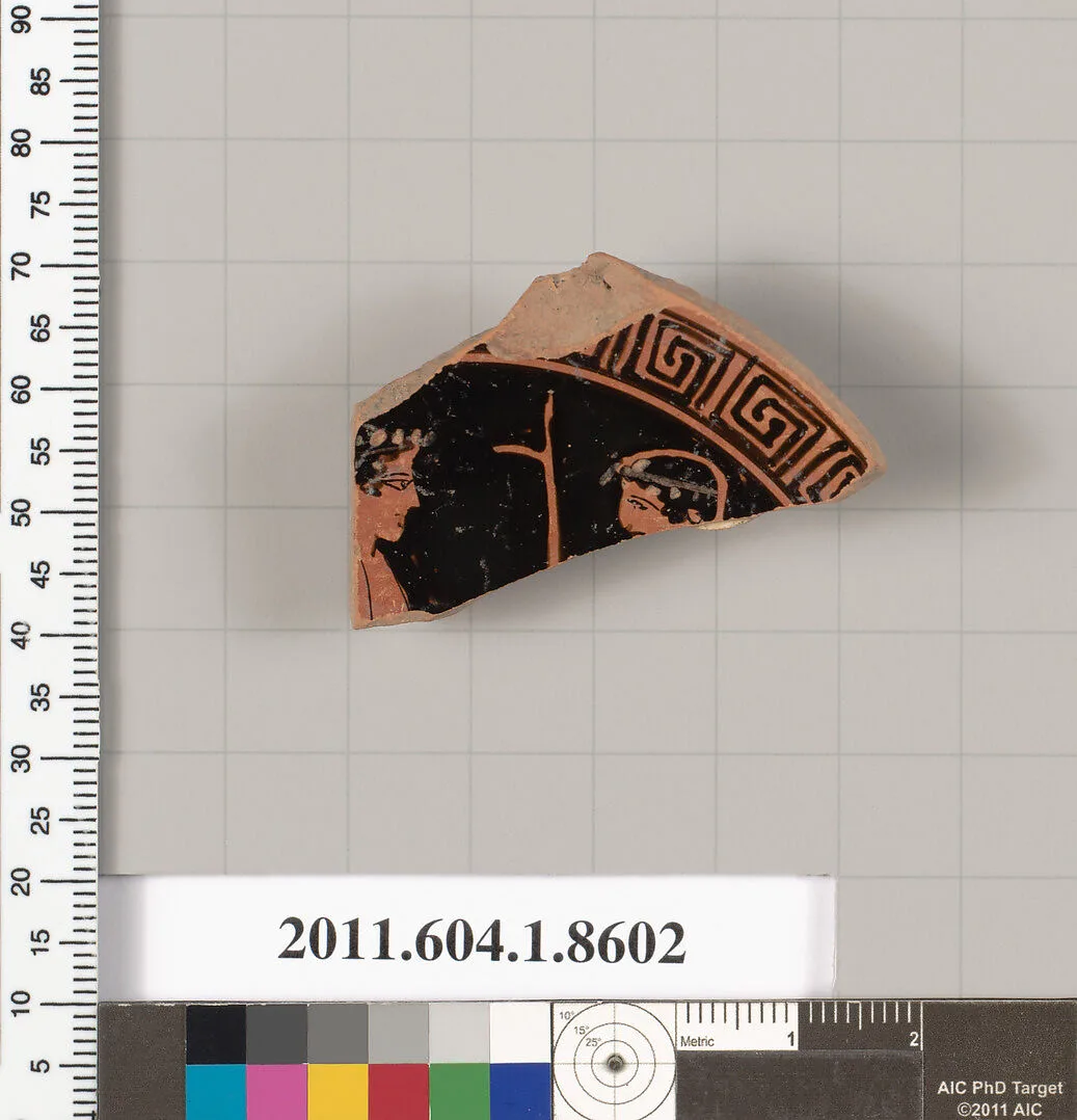 Terracotta fragment of a stemless kylix (drinking cup) — Unknown