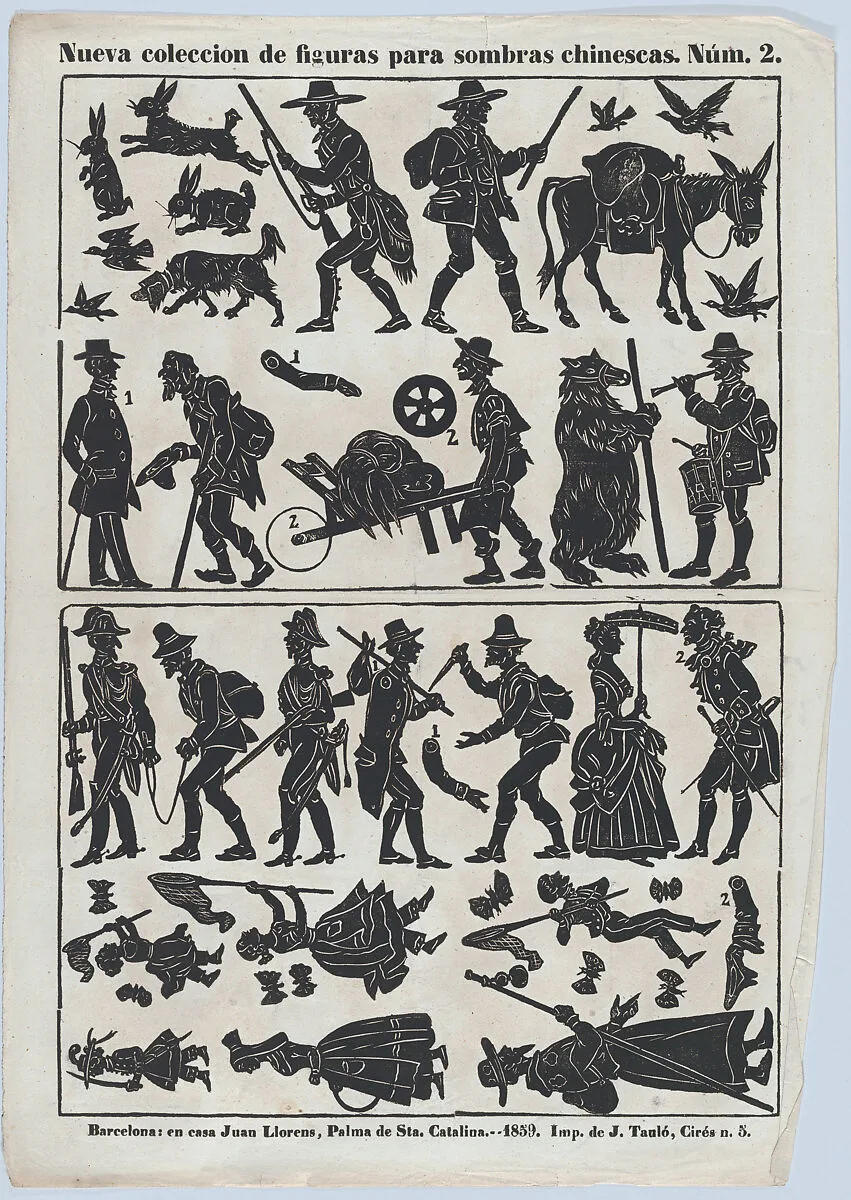 Sheet 2 of figures for Chinese shadow puppets — Juan Llorens|José Taulo