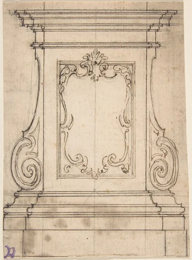 Design for a Pedestal (recto); Design for the Plan of a Monument (verso)