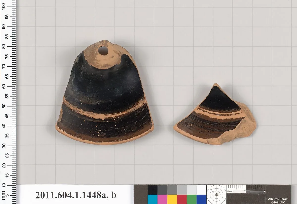 Terracotta fragments of a kylix (drinking cup) — Unknown