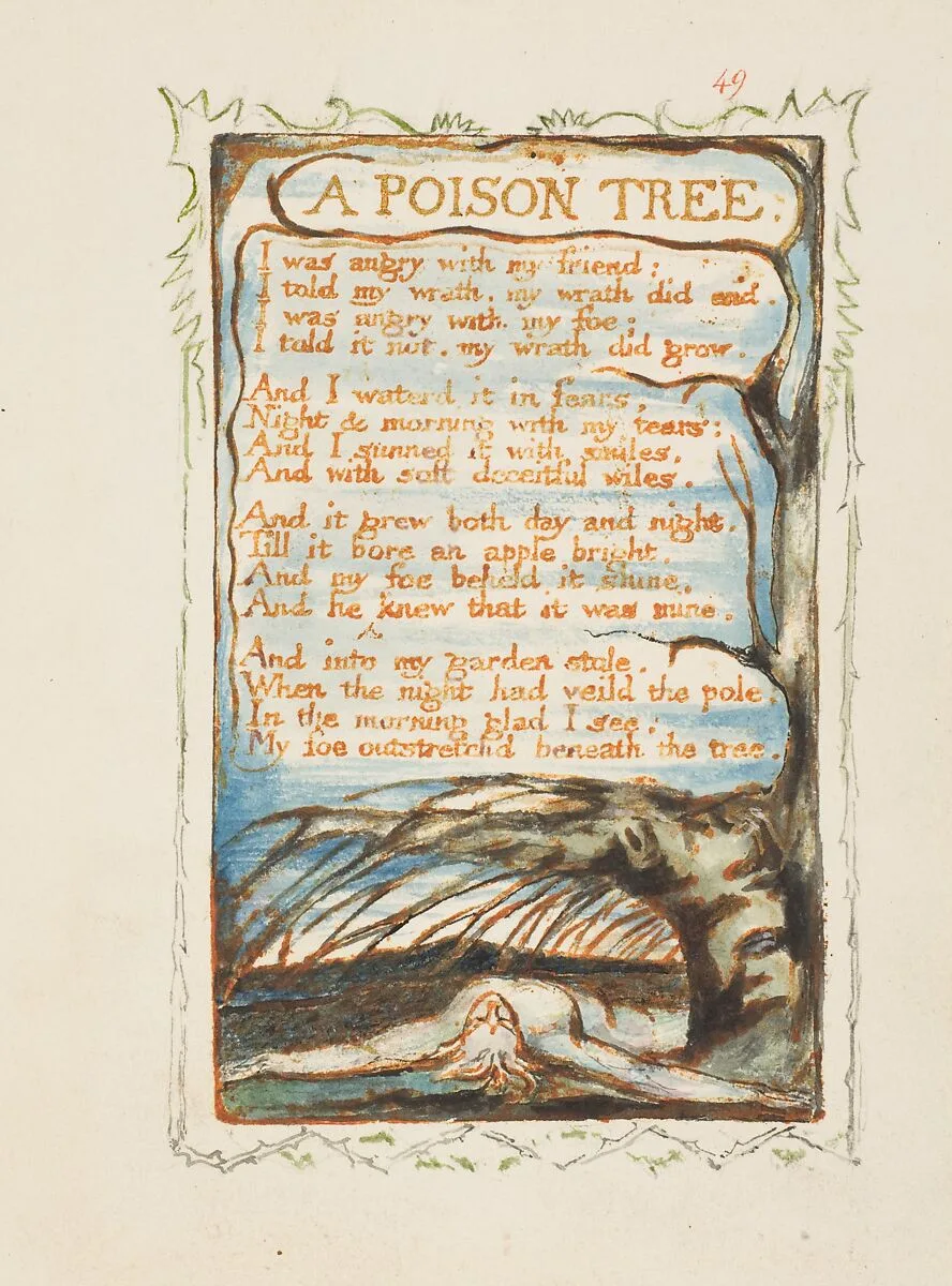 Songs of Experience: A Poison Tree — William Blake