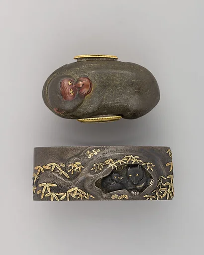 Sword-Hilt Collar and Pommel (Fuchigashira)