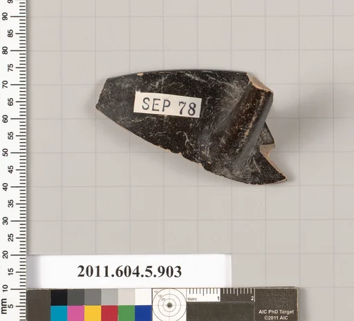 Terracotta rim fragment of a kylix (drinking cup)