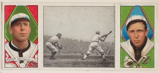"Hartsel Strikes Out," with Robert Groom and Dolly Grey, from the series Hassan Triple Folders (T202)