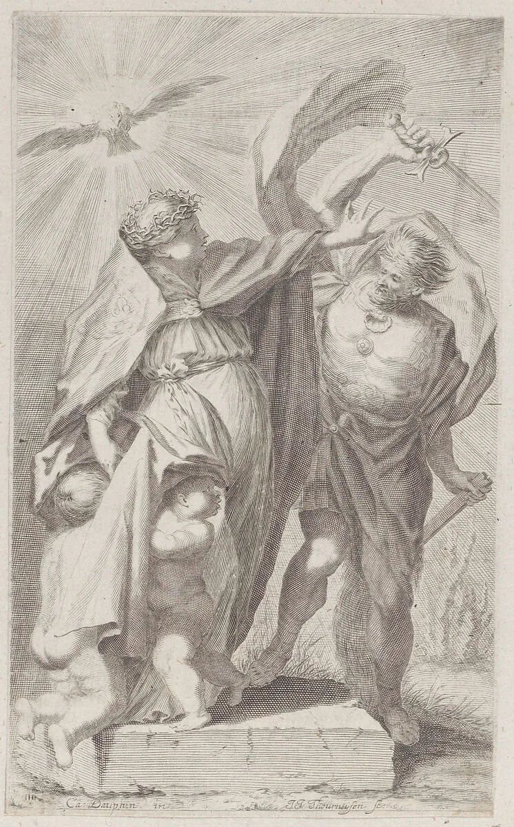 Allegory of the church — Charles Claude Dauphin|Johann Jakob Thurneysen, the Elder
