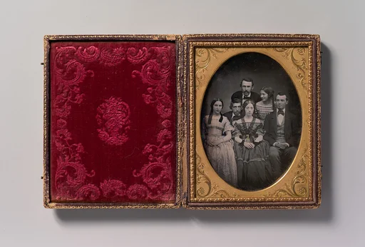 [Three Young Couples Dressed in Finery]