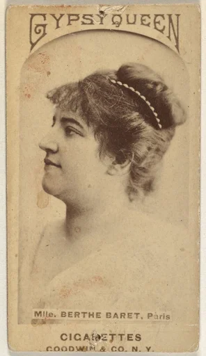 Mlle. Berthe Baret, Paris, from the Actors and Actresses series (N171) for Gypsy Queen Cigarettes