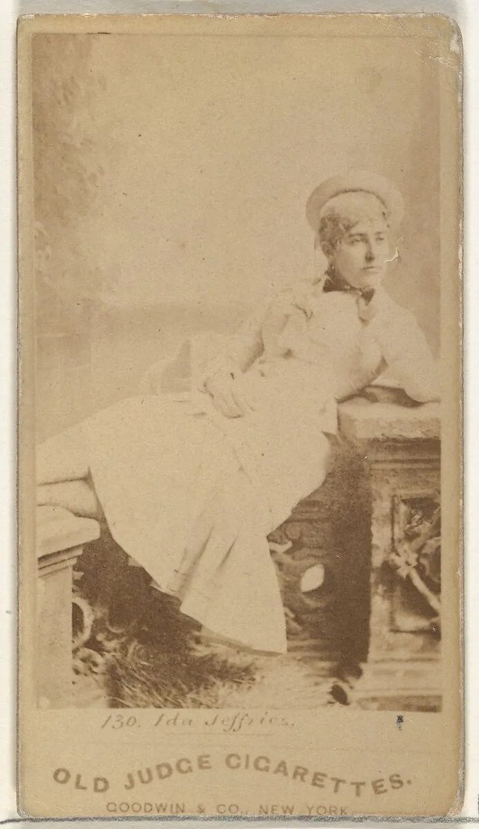 Ida Jeffries, from the Actors and Actresses series (N171) for Old Judge Cigarettes — Goodwin & Company