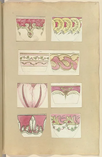 Eight Designs for Decorated Cups