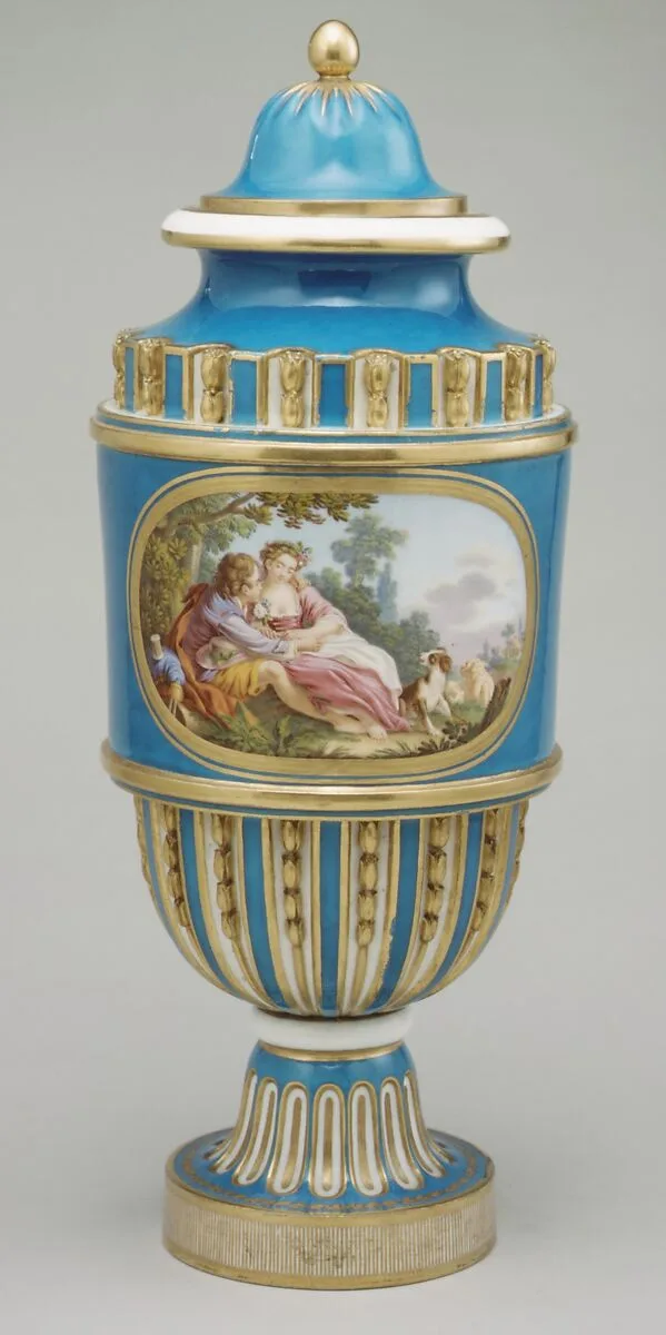 Vase (vase cannelés à bandeau) (one of a pair) — Sèvres Manufactory|Charles Nicolas Dodin