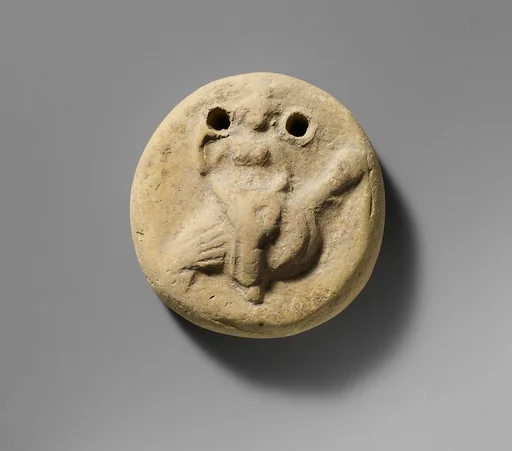 Terracotta disk with Aphrodite riding on a goose