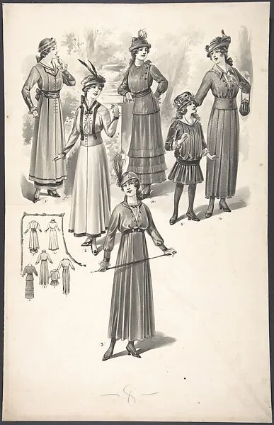 Designs for Women's and Girl's Dresses — A. Foa