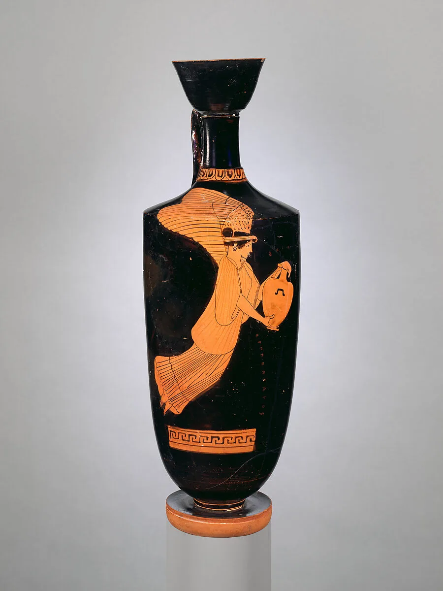 Terracotta lekythos (oil flask) — Providence Painter