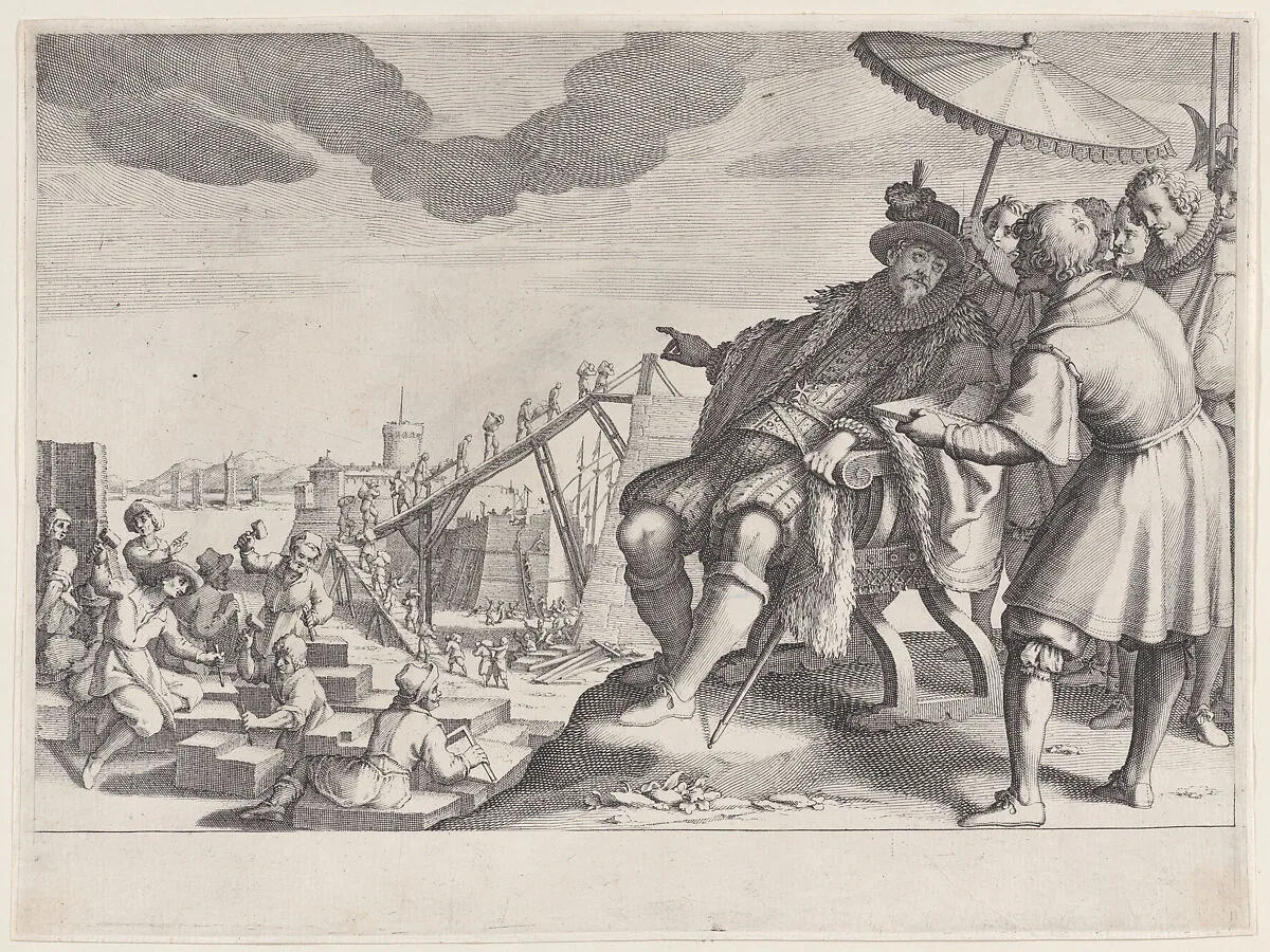 The Grand Duke fortifies the Port of Livourne — Jacques Callot
