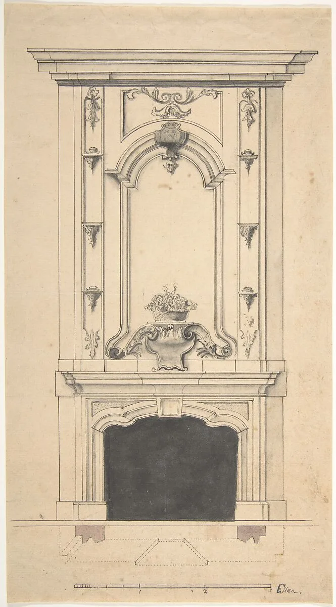 Design for a Chimney Piece — Anonymous, British, 18th century