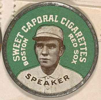 Speaker, Boston Red Sox (green), from the Domino Discs series (PX7), issued by Kinney Brothers — Kinney Brothers Tobacco Company