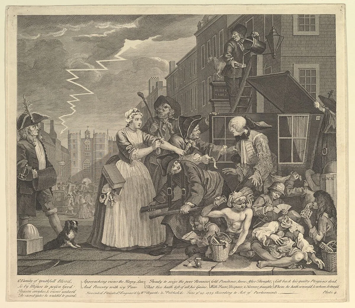 A Rake's Progress, Plate 4 — William Hogarth|Dr. John Hoadley