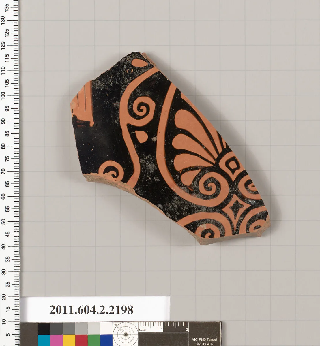 Terracotta fragment of a pot; unglazed on the inside — Unknown
