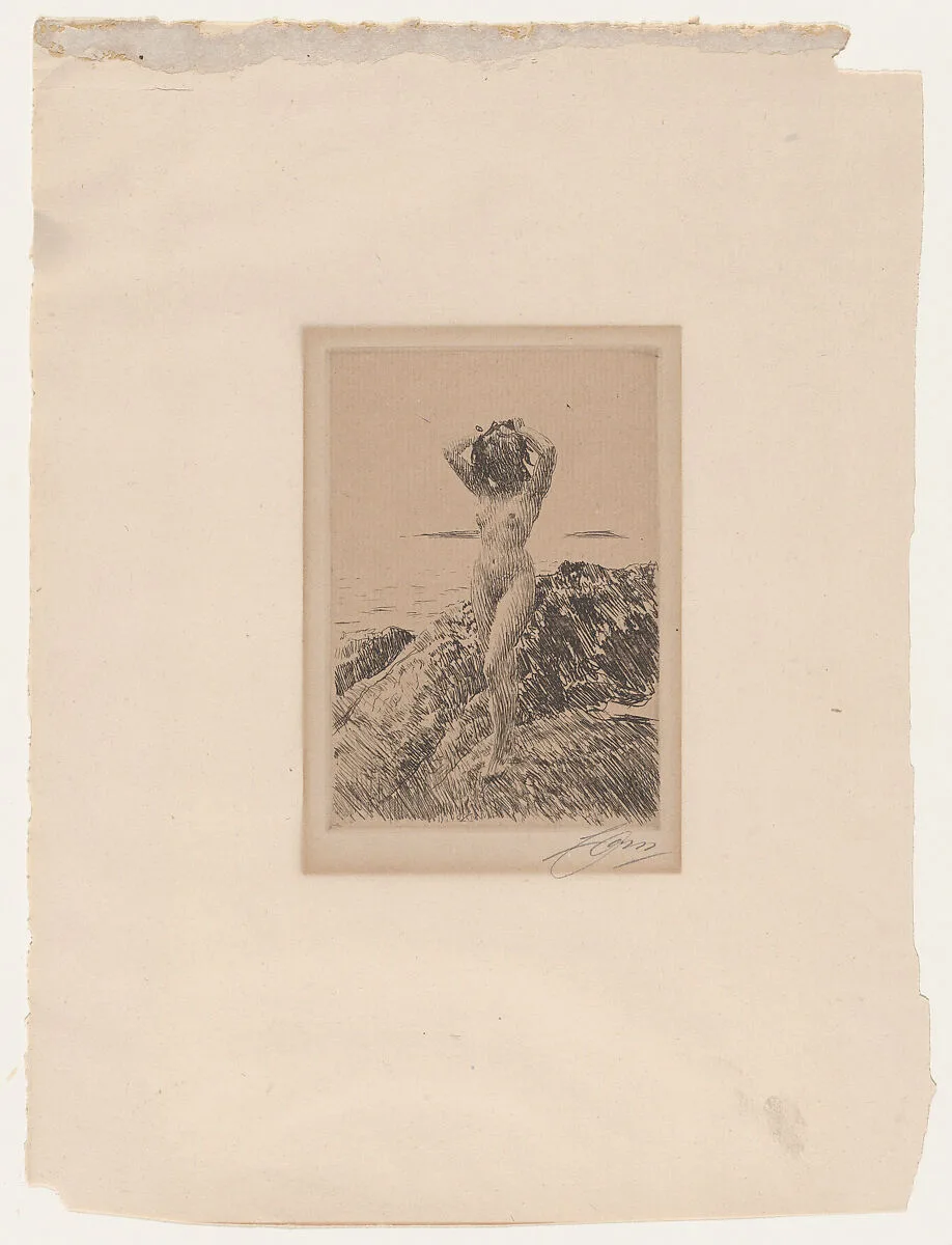 Hårtång (Seaweed wreath) — Anders Zorn