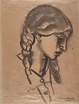 Profile of Girl with Braid — Maurice Sterne