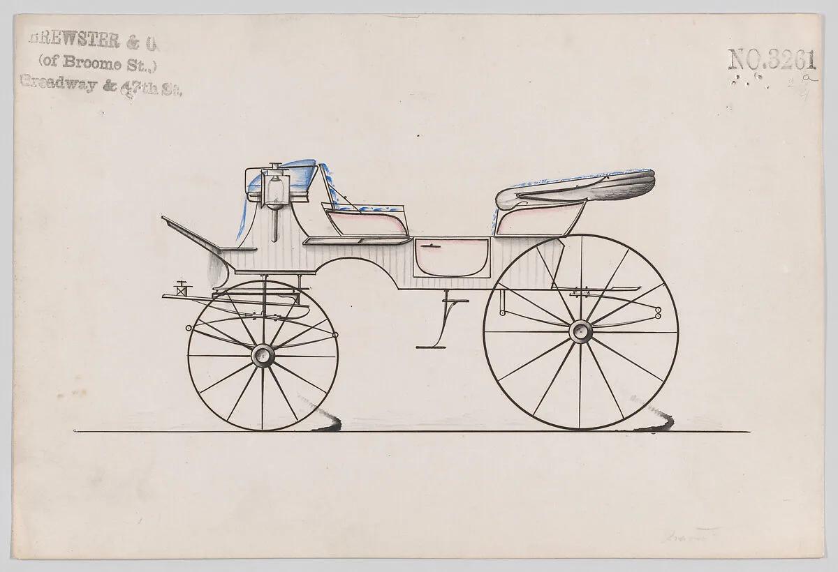 Design for 6 seat Phaeton, no. 3261a — Brewster & Co.