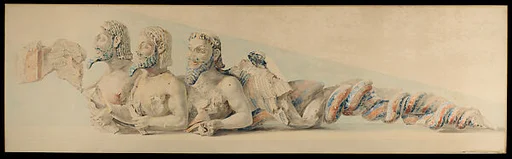Reproduction of the Winged Three-bodied Creature, commonly known as "Bluebeard"