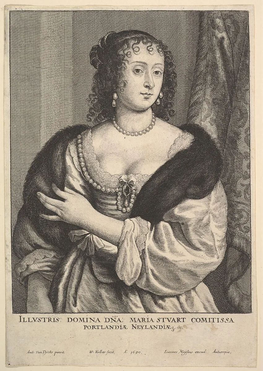 Frances Stuart, Countess of Portland — Anthony van Dyck|Wenceslaus Hollar|Frances Stuart, Countess of Portland